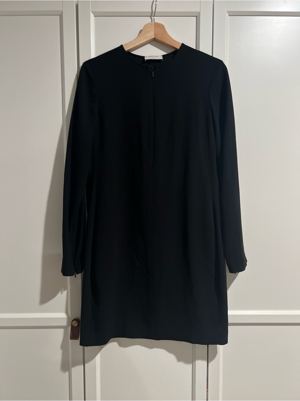 Aritzia Babaton Black Longsleeve Dress with Zip in the Front